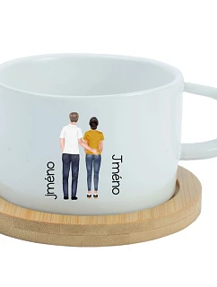 Personalizovaný keramický hrnček „MAKRONKA“ s párom