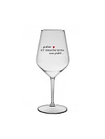 Pretože byť zdravotnou sestrou nie je PRELIMINÁRNE - číry nerozbitný pohár na víno 470 ml