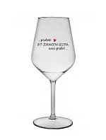 Pretože byť zdravotnou sestrou nie je PRELIMINÁRNE - číry nerozbitný pohár na víno 470 ml