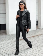 Dámská kožená krátká bunda černá Dstreet model 21980711 - FashionStreet