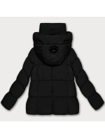 Čierna voľná dámska bunda s kapucňou S'West (B8529-1) Čierna voľná dámska bunda s kapucňou S'West (B8529-1)