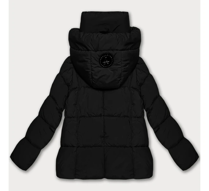 Čierna voľná dámska bunda s kapucňou S'West (B8529-1) Čierna voľná dámska bunda s kapucňou S'West (B8529-1)