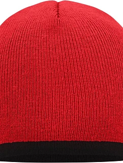 MB Pletená čepice s kontrastním lemem 03. red/black model 22496239 - Daiber