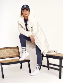 Damskie Wysokie Trampki Na Dużej Podeszwie BIG STAR FF274241 Białe