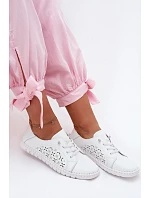 Otevřené polobotky z přírodní kůže Flaria