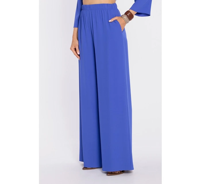 kalhoty s pasem a bočními kapsami modré model 22040559 - Moe