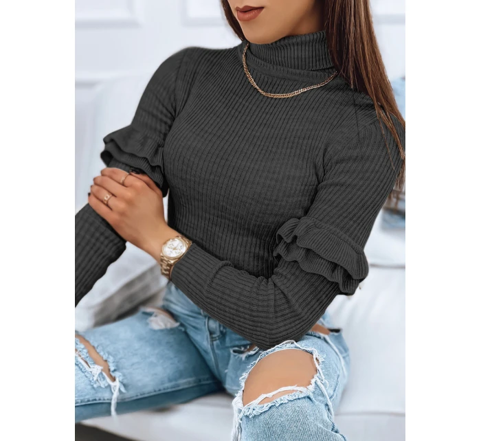 Dámský svetr tmavě šedý Dstreet model 21964216 - FashionStreet
