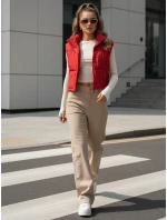 Dámská prošívaná červená vesta Dstreet model 21991842 - FashionStreet