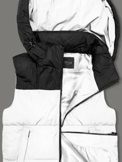 krátká dámská vesta s kapucí model 18983655 - J.STYLE