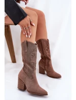 Boty Na Podpatku  Hnědé model 21691068 - S.Barski