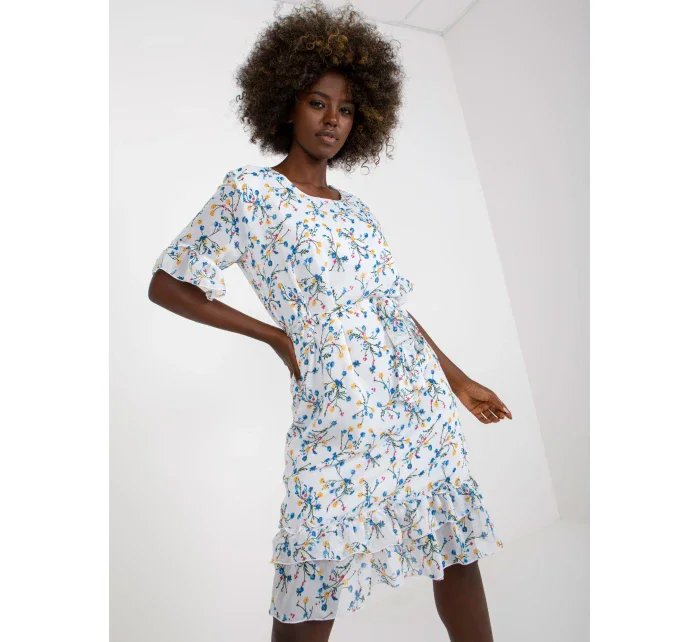 Šaty LK SK 507214 1.21 biela a modrá