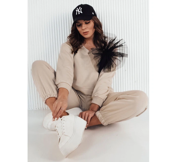 Dámske tepláky FILAN beige FashionStreet UY1886 Dámske tepláky FILAN beige FashionStreet UY1886