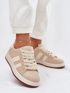 Dámské Tenisky Z Eko Semiše Béžové model 21696842 - EVENTO