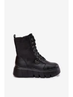 Zamszové Botky Workery Na Masivní Platformě Černé model 21707970 - VINCEZA Zamszové Botky Workery Na Masivní Platformě Černé model 21707970 - VINCEZA