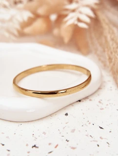 Hladký náramek z chirurgické oceli zlatý