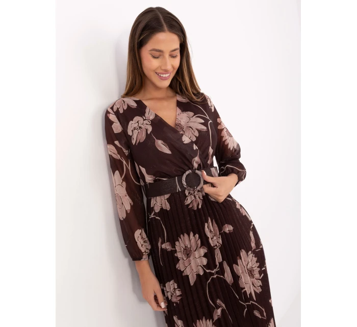 Sukienka IT SK model 21488843 brązowy - FPrice Sukienka IT SK model 21488843 brązowy - FPrice