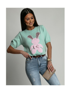 Dámsky sveter s pistáciovým králikom