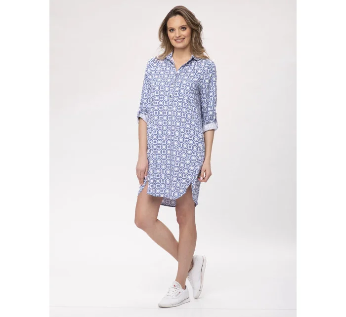 Dámske šaty Look 715 Pacifico modrá/biela - Made With Love Dámske šaty Look 715 Pacifico modrá/biela - Made With Love