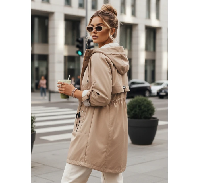 Dámská přechodná bunda parka béžová Dstreet model 21975190 - FashionStreet