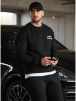 Pánská mikina s potiskem černá model 21995784 - Dstreet