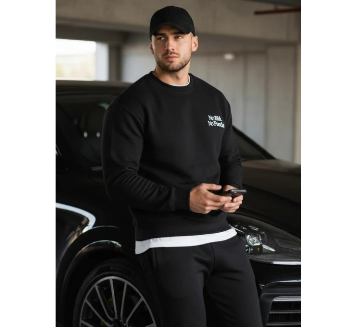 Pánská mikina s potiskem černá model 21995784 - Dstreet