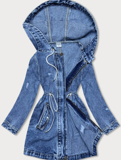Voľná dámska džínsová bunda vo svetlo modrej denimovej farbe (POP7120-K)