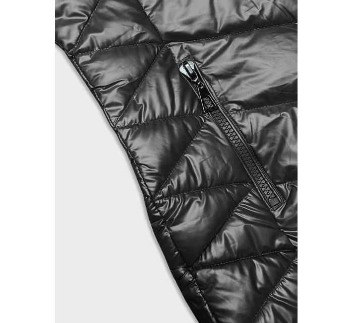 Dámska prešívaná zimná bunda v grafitovej farbe J Style (16M9100-105) Dámska prešívaná zimná bunda v grafitovej farbe J Style (16M9100-105)