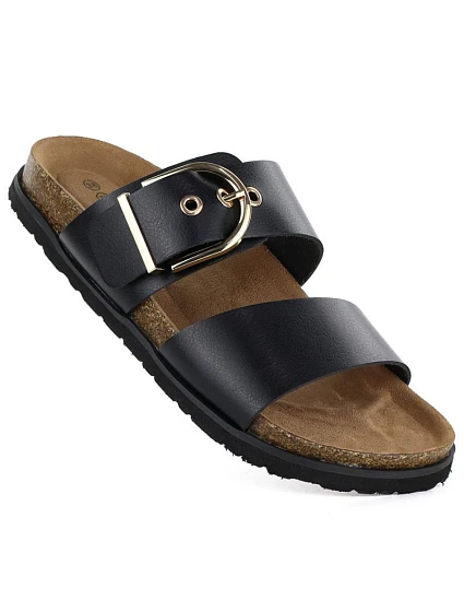 Dámské žabky s přezkou černé model 22097321 - Potocki Dámské žabky s přezkou černé model 22097321 - Potocki