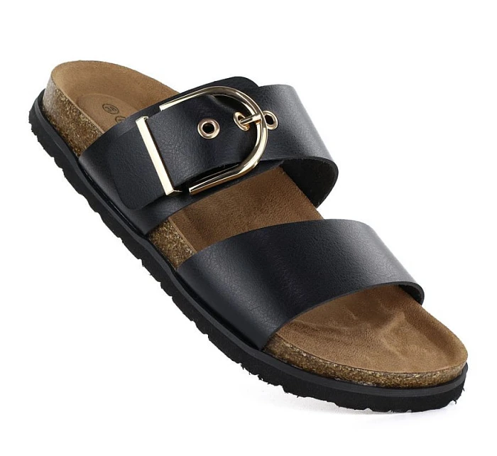 Dámské žabky s přezkou černé model 22097321 - Potocki Dámské žabky s přezkou černé model 22097321 - Potocki