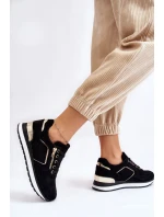 Zamszowe Buty Sportowe Na Platformie Czarne Riverside Zamszowe Buty Sportowe Na Platformie Czarne Riverside