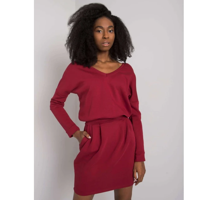 Šaty RV SK model 16732250 kaštanová - FPrice Šaty RV SK model 16732250 kaštanová - FPrice