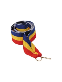 Stuha 22 mm - modrá, žltá a šošovicová