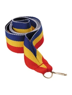 Stuha 22 mm - modrá, žltá a šošovicová