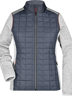 JN Dámská pletená hybridní bunda 02.0 light melange/anthracite melange model 22489300 - Daiber