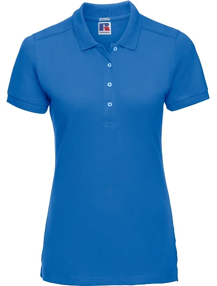 Russell Athletic 566F Dámske elastické polo tričko z piké 10.566F azúrovomodrá Russell Athletic 566F Dámske elastické polo tričko z piké 10.566F azúrovomodrá