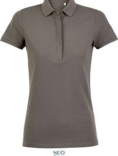 Women Dámské piqué polo soft grey model 22500606 - NEOBLU