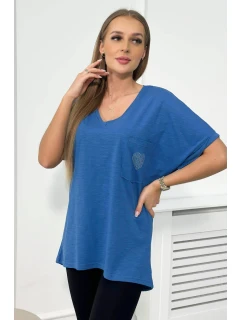 Bavlněná halenka s model 18753525 kapsou - K-Fashion