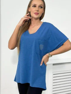 Bavlněná halenka s model 18753525 kapsou - K-Fashion