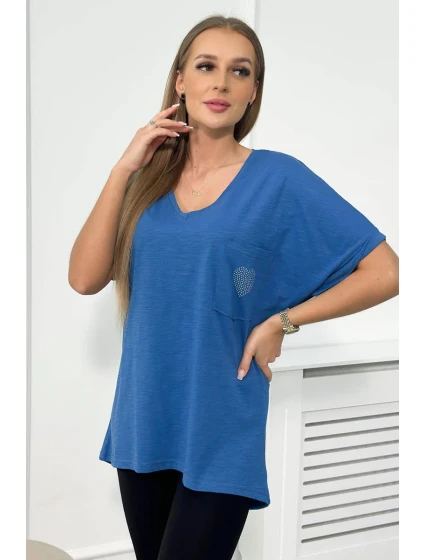 Bavlněná halenka s model 18753525 kapsou - K-Fashion Bavlněná halenka s model 18753525 kapsou - K-Fashion