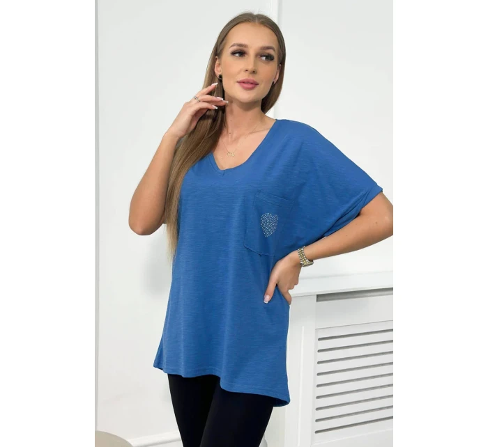 Bavlněná halenka s model 18753525 kapsou - K-Fashion Bavlněná halenka s model 18753525 kapsou - K-Fashion