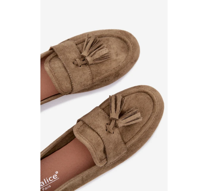 Dámské mokasíny ploché s třásněmi Zelené Marilisse