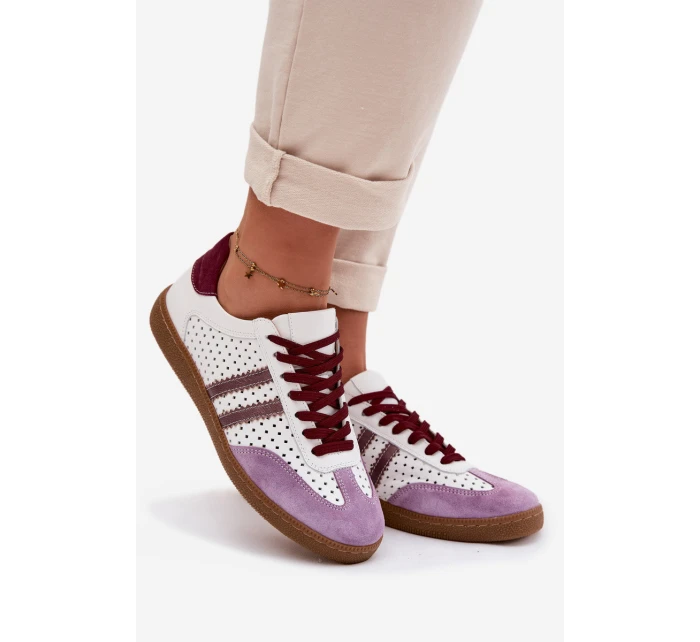 Kožené síťované dámské tenisky model 21935203 - Zazoo