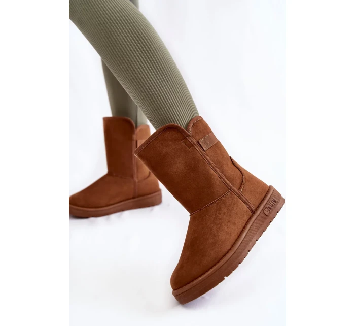 Dámské vysoké boty do sněhu Big Star KK274616 hnědé Dámské vysoké boty do sněhu Big Star KK274616 hnědé