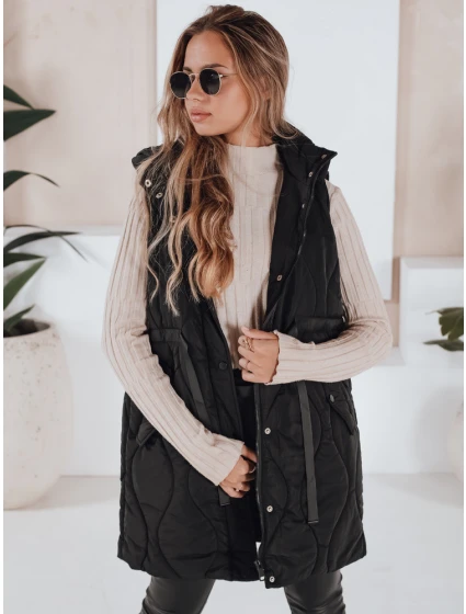 Dámska prešívaná vesta WELIA black FashionStreet TY3294