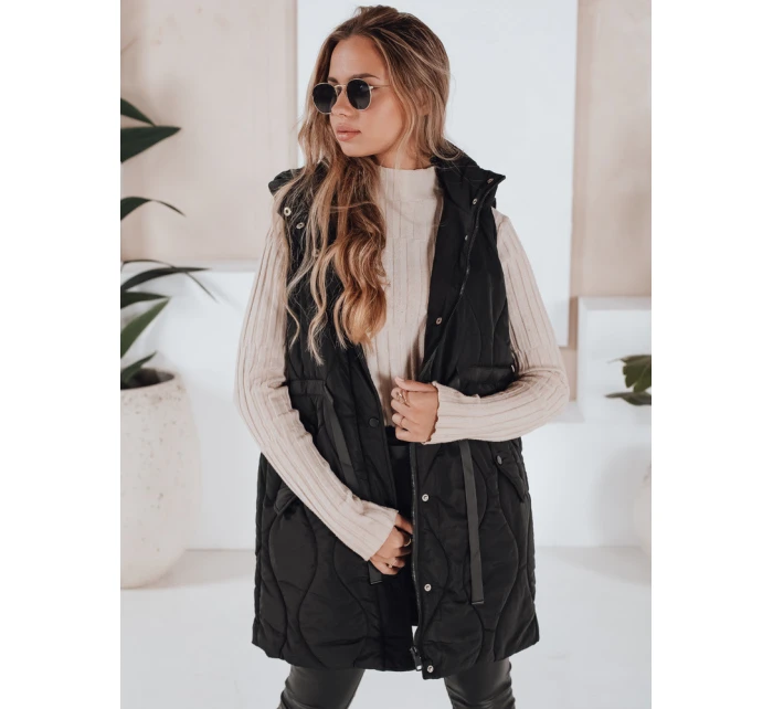 Dámska prešívaná vesta WELIA black FashionStreet TY3294