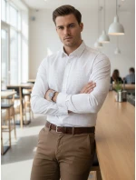 Koszula męska slim fit  biała model 22010032 - FashionStreet