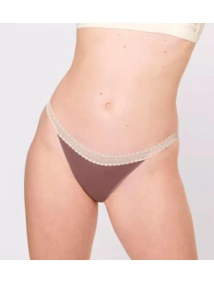sloggi GO Ribbed R Thong C2P - BROWN - SLOGGI BROWN - SLOGGI