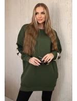 Izolovaná mikina s nápisom California khaki