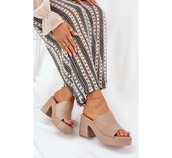 Dámské Sandály Na Podpatku A Platformě Khaki model 21689313 - Boto