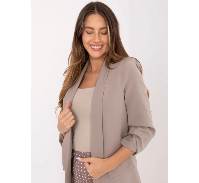 Marynarka IT MA model 21480431 ciemny bezowy - FPrice Marynarka IT MA model 21480431 ciemny bezowy - FPrice